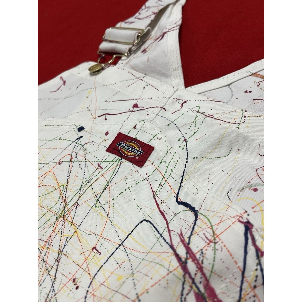 Men's Size 38x30 Dickies Paint Splatter Overall Bibs Workwear Rare Vintage USA